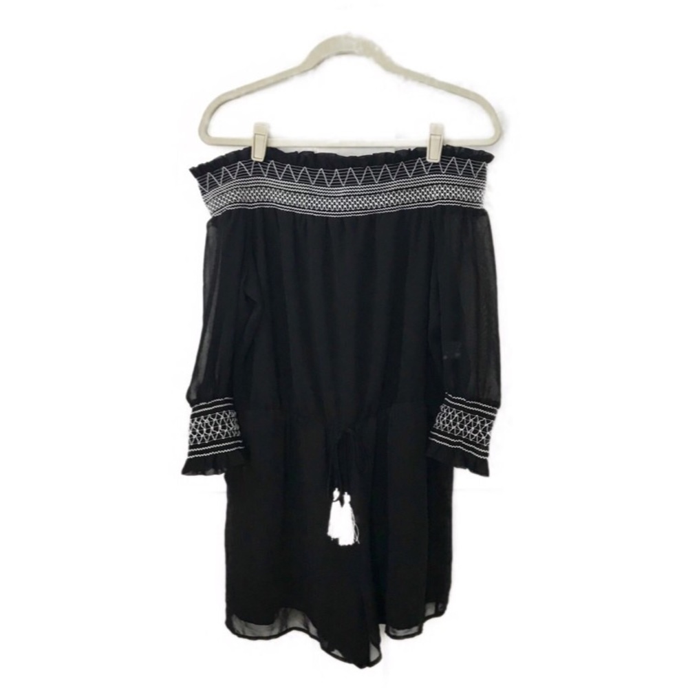 Black Off The Shoulder Romper